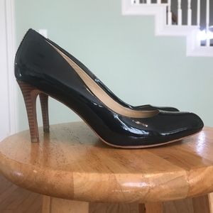 Coach Leather Navy heels--Lightly worn